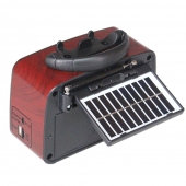 Přenosné 3pásmové solární rádio GOLON hnědé