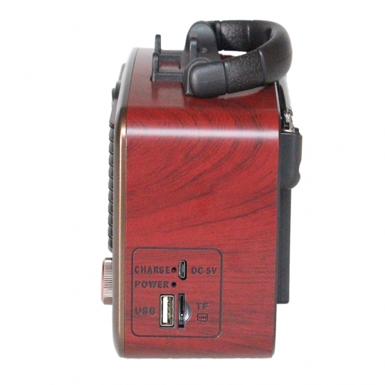 Přenosné 3pásmové solární rádio GOLON hnědé