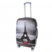 Sada 3 kufrů skořepinových  (Černé - Eiffelovka)