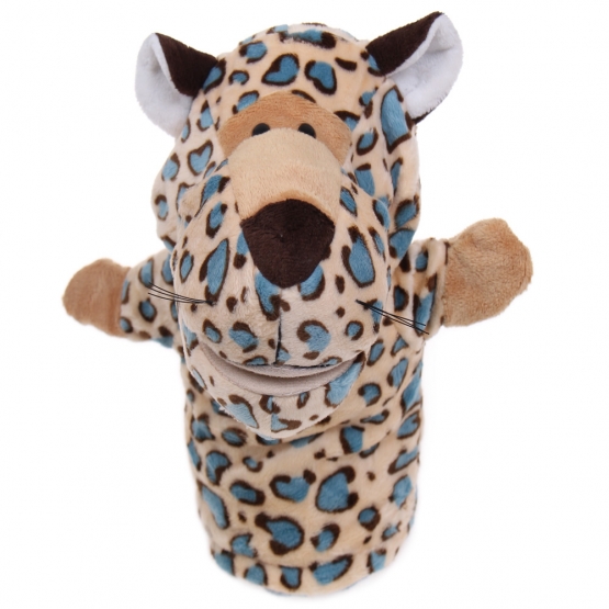 Plyšový maňásek na ruku leopard