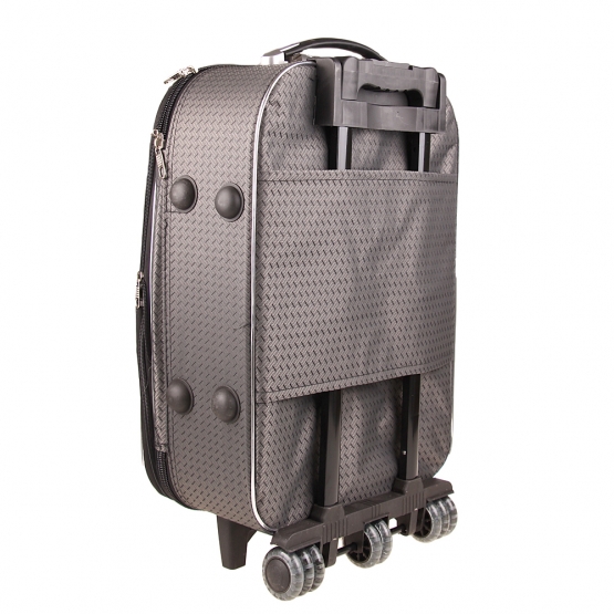 Sada 3 látkových kufrů šedá 2