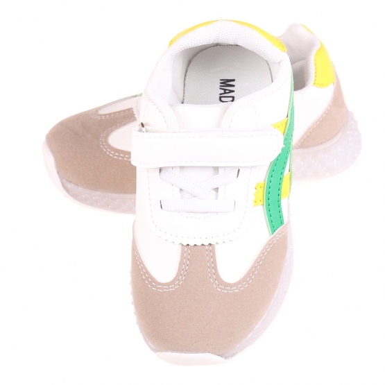 Dětské tenisky svítící se špičkou žlutozelené var.2