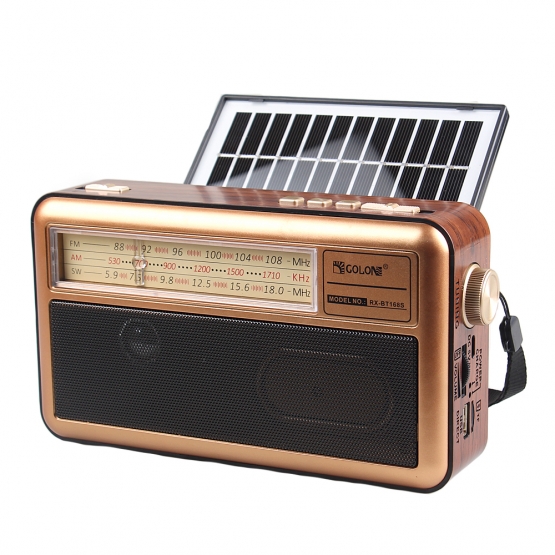 Přenosné 3pásmové solární rádio X-BASS žluté