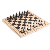 Dřevěná šachová sada 3v1
