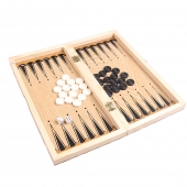 Dřevěná šachová sada 3v1