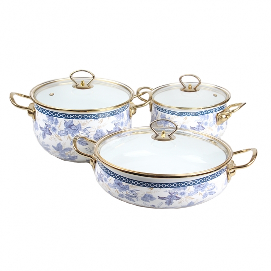 6-dílná sada smaltovaných hrnců ZL-8728