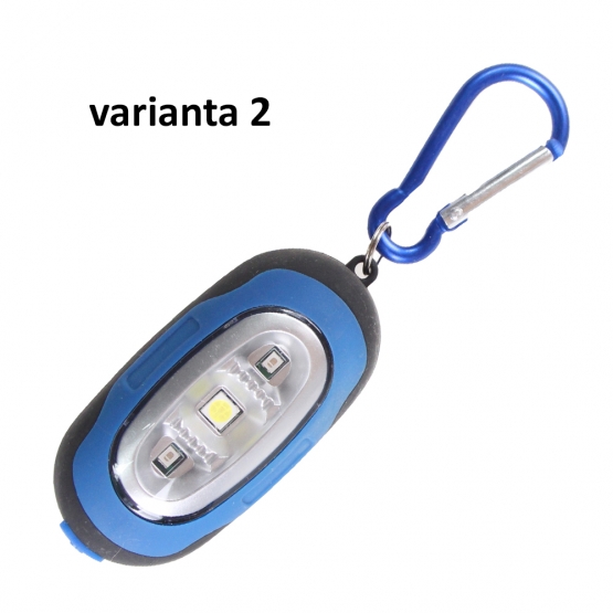 Kapesní led světlo s karabinou modré