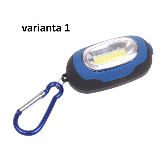 Kapesní led světlo s karabinou modré