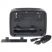 Přenosné 3pásmové solární rádio černo-červené MUSIC