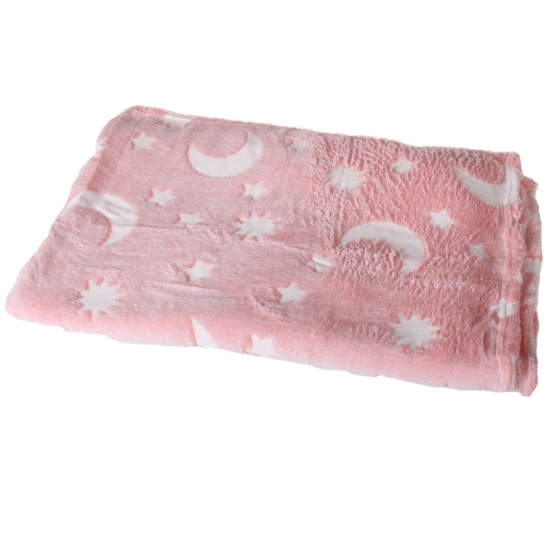 Svítící deka růžová 