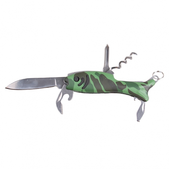 5-funkční kapesní nůž rybička maskáčová
