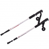 Trekingové hole s odpružením (2ks) stříbrné