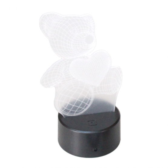 3D lampička medvídek