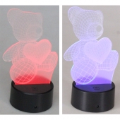 3D lampička medvídek