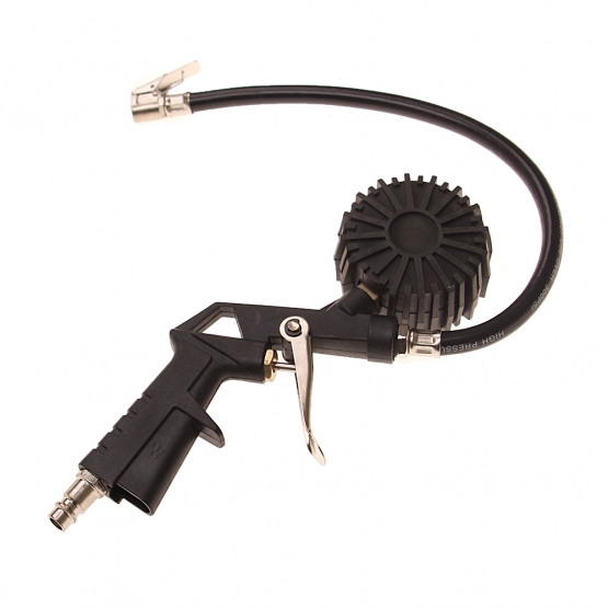 Hustící kompresor s manometrem