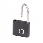 Visací zámek na otisk prstu černý