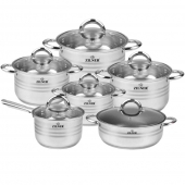 12-dílná sada hrnců z nerezové oceli ZL-8102