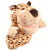 Plyšový maňásek na ruku levhart