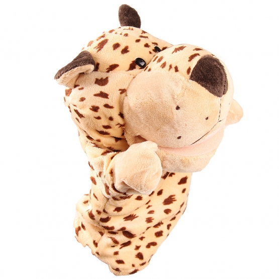 Plyšový maňásek na ruku levhart