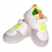 Dětské tenisky svítící tříbarevné šedé
