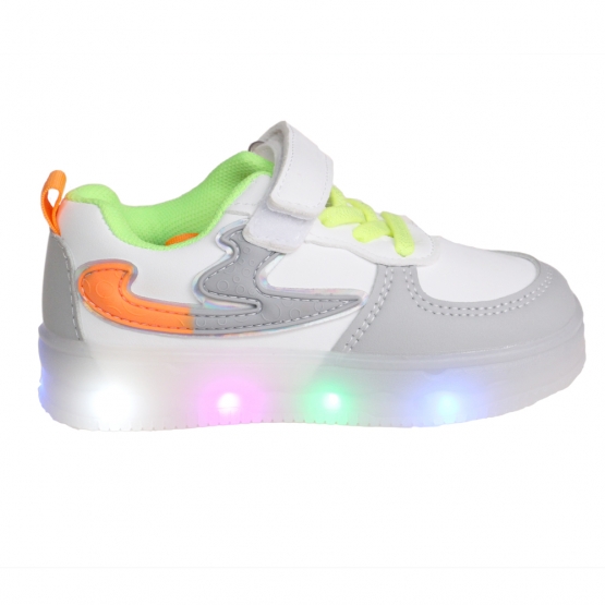 Dětské tenisky svítící tříbarevné šedé