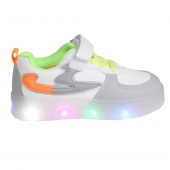 Dětské tenisky svítící tříbarevné šedé