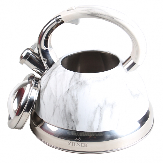 Kovová konvice 3l bílý mramor