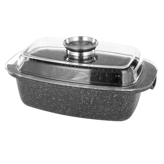 Hliníkový pekáč 5,5l černý mramor