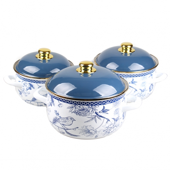 6-dílná sada smaltovaných hrnců ZL-8726