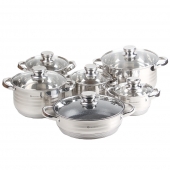 12-dílná sada hrnců z nerezové oceli EH-9148