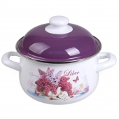 10-dílná sada smaltovaných hrnců šeřík