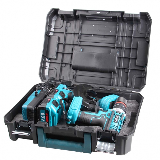 Sada nářadí úhlová bruska a příklepová vrtačka KR-9959