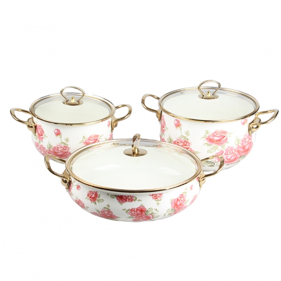 6-dílná sada smaltovaných hrnců ZL-8727