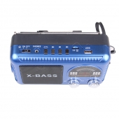 Solární 3pásmové rádio FERVENT modré