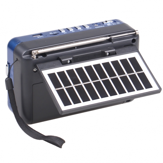 Solární 3pásmové rádio FERVENT modré