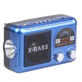 Solární 3pásmové rádio FERVENT modré