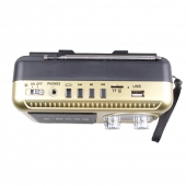 Solární 3pásmové rádio FERVENT zlaté