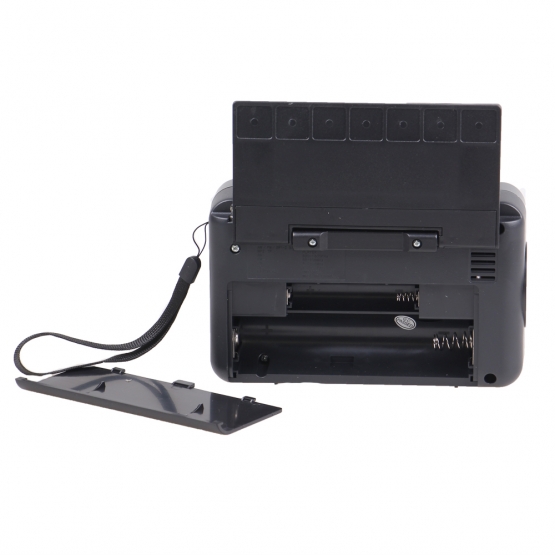 Solární 3pásmové rádio FERVENT šedé