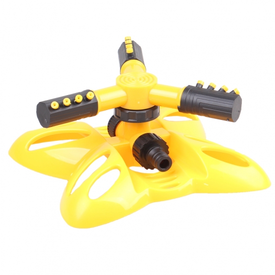 Zahradní rotační postřikovač s motýlkovou základnou žlutý