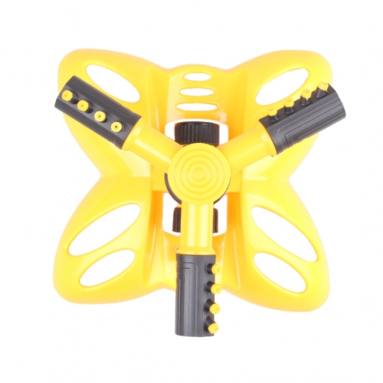 Zahradní rotační postřikovač s motýlkovou základnou žlutý