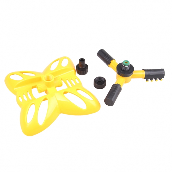 Zahradní rotační postřikovač s motýlkovou základnou žlutý