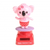Solární tančící dekorace koala růžová