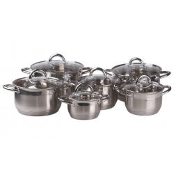 12-dílná sada hrnců z nerezové oceli EH-9099
