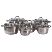 12-dílná sada hrnců z nerezové oceli EH-9099