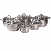 12-dílná sada hrnců z nerezové oceli EH-9099