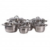 12-dílná sada hrnců z nerezové oceli EH-9099