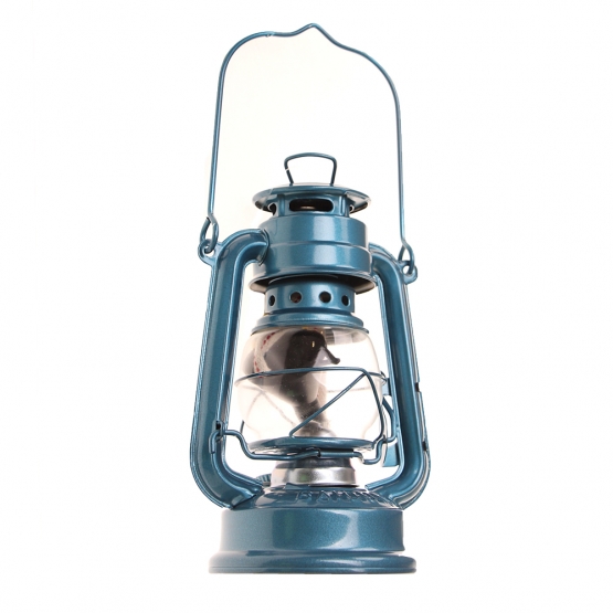 Petrolejová lampa 19 cm modrá