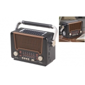 3pásmové solární rádio M-527BT hnědé