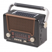 3pásmové solární rádio M-527BT hnědé