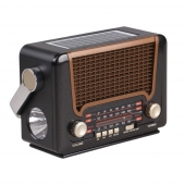 3pásmové solární rádio M-527BT hnědé
